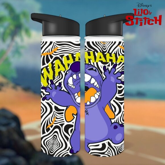Disney Lilo & Stitch Laughing Stitch 24oz Water Bottle - Picture 1 of 3